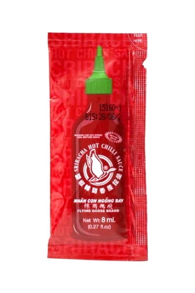 Salsa Sriracha hot in bustina monodose - Flying Goose 8ml.
